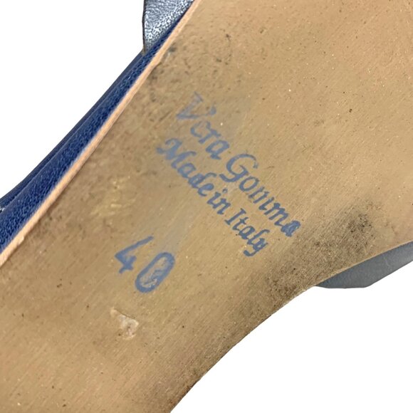 SUMMIT Italian Cutout Leather Peep Toe Mary Janes - Picture 5 of 11